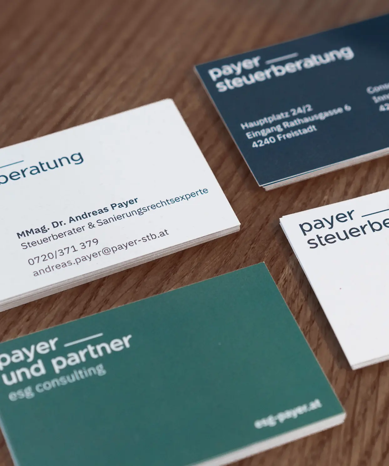 Branding Payer Steuerberatung - Visitenkarten